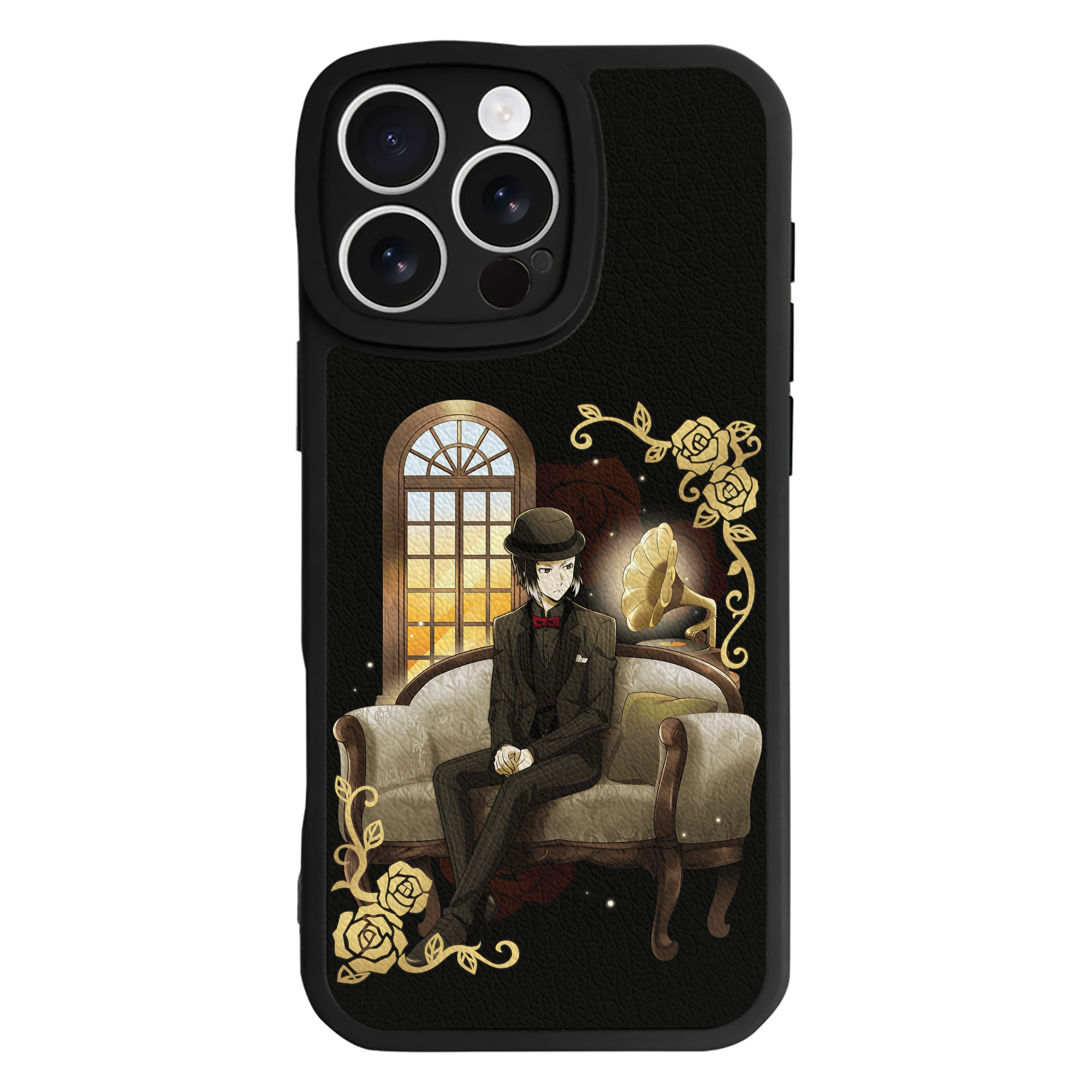 （画像用） 文豪ストレイドッグス Bungo Stray Dogs 【iPhone 16シリーズ対応】シリコンスマホケース（レザー調） 材質：シリコン